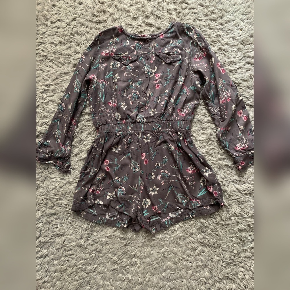 a floral printed romper